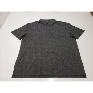 MIER Mens Shirt Golf Polo Short Sleeve Collared 1/4 Button Grey Size XL NWT